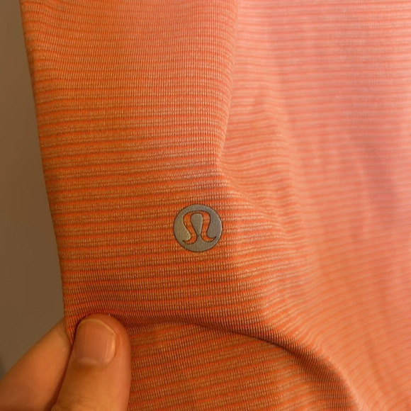 Lululemon men’s orange striped short sleeve t-shirt size large - Picture 7 of 10